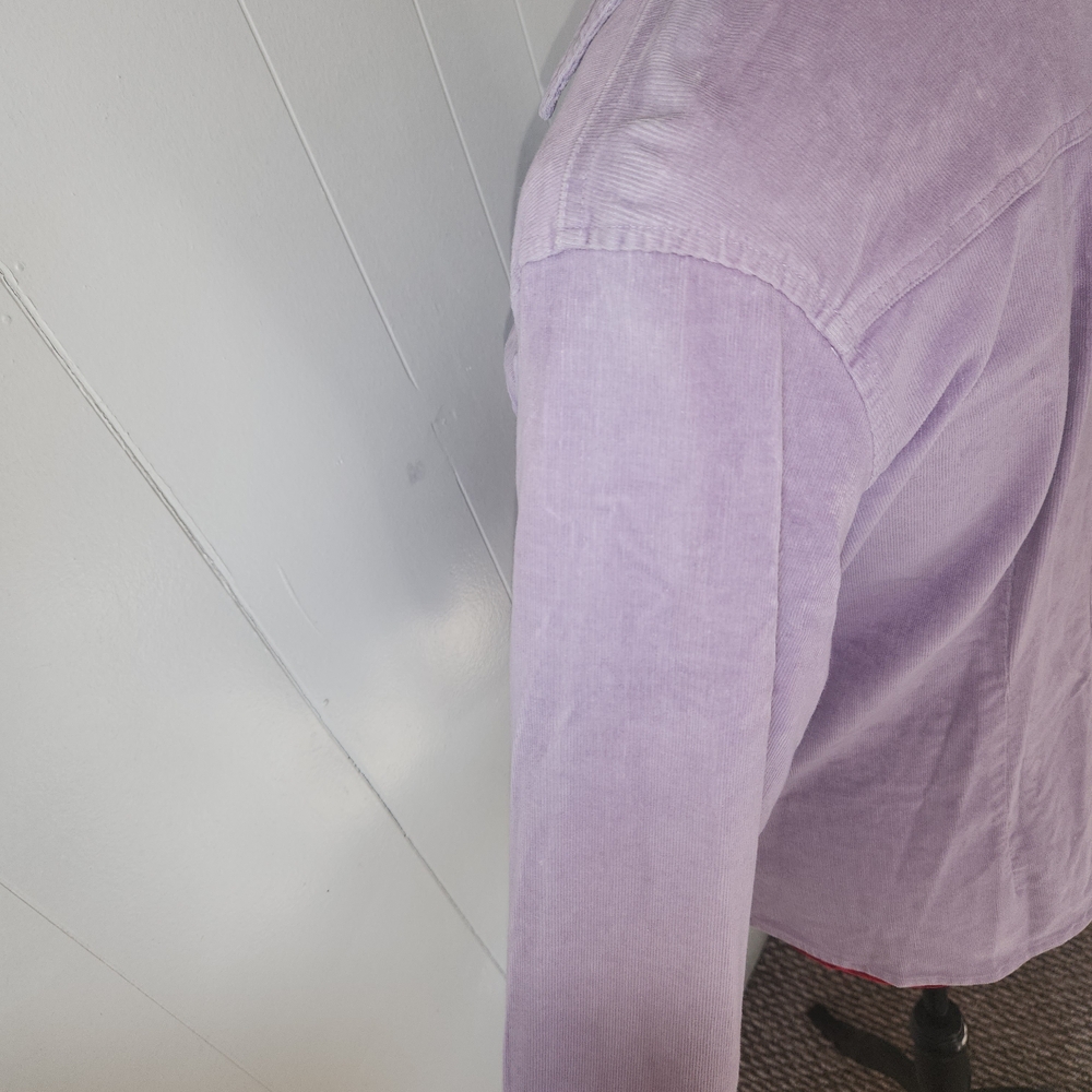 Vintage Lavender Purple Corduroy Shirt Jacket - Picture 3 of 10